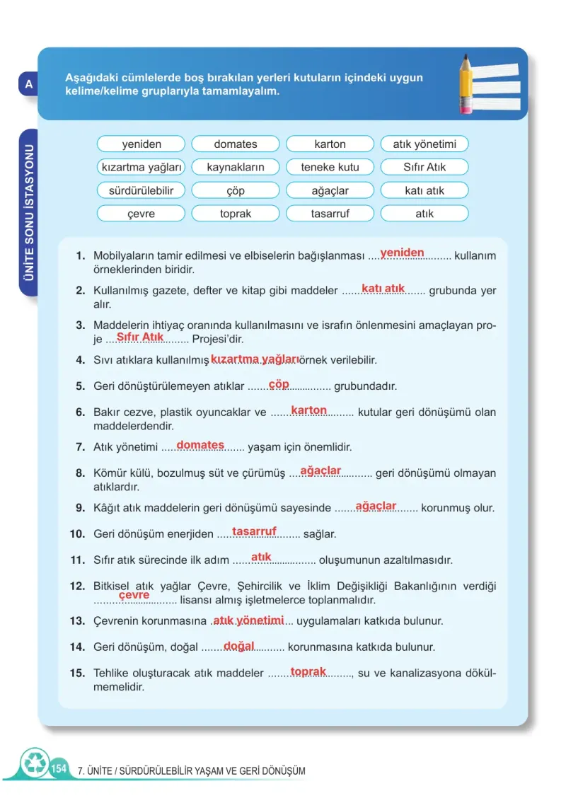 5. Sınıf Fen Bilimleri Ders Kitabı Cevapları Meb Yayınları 2. Kitap Sayfa 154 Çözüm Görseli