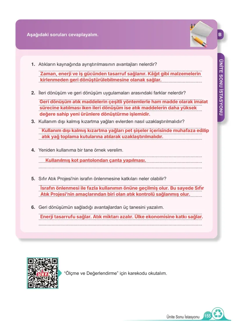 5. Sınıf Fen Bilimleri Ders Kitabı Cevapları Meb Yayınları 2. Kitap Sayfa 155 Çözüm Görseli