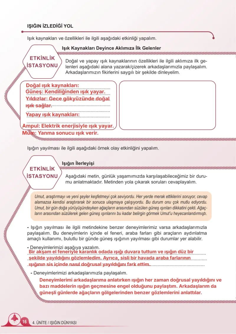5. Sınıf Fen Bilimleri Ders Kitabı Cevapları Meb Yayınları 2. Kitap Sayfa 16 Çözüm Görseli