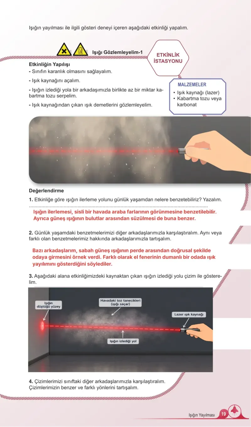 5. Sınıf Fen Bilimleri Ders Kitabı Cevapları Meb Yayınları 2. Kitap Sayfa 19 Çözüm Görseli