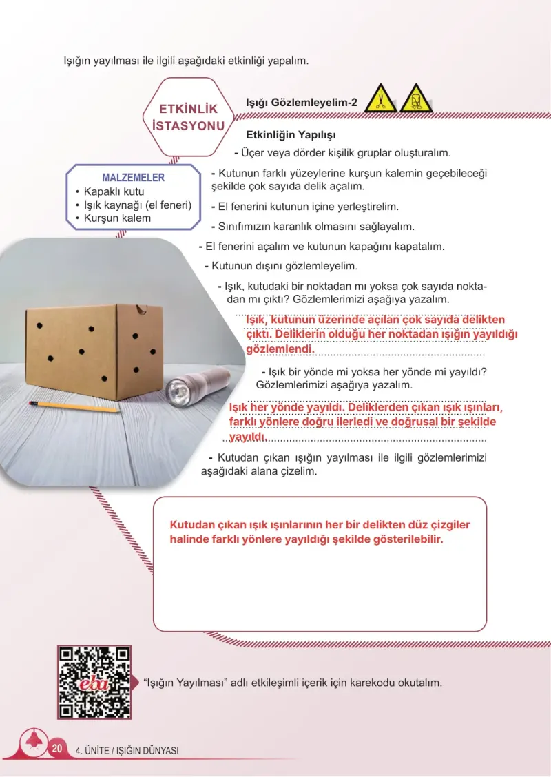 5. Sınıf Fen Bilimleri Ders Kitabı Cevapları Meb Yayınları 2. Kitap Sayfa 20 Çözüm Görseli
