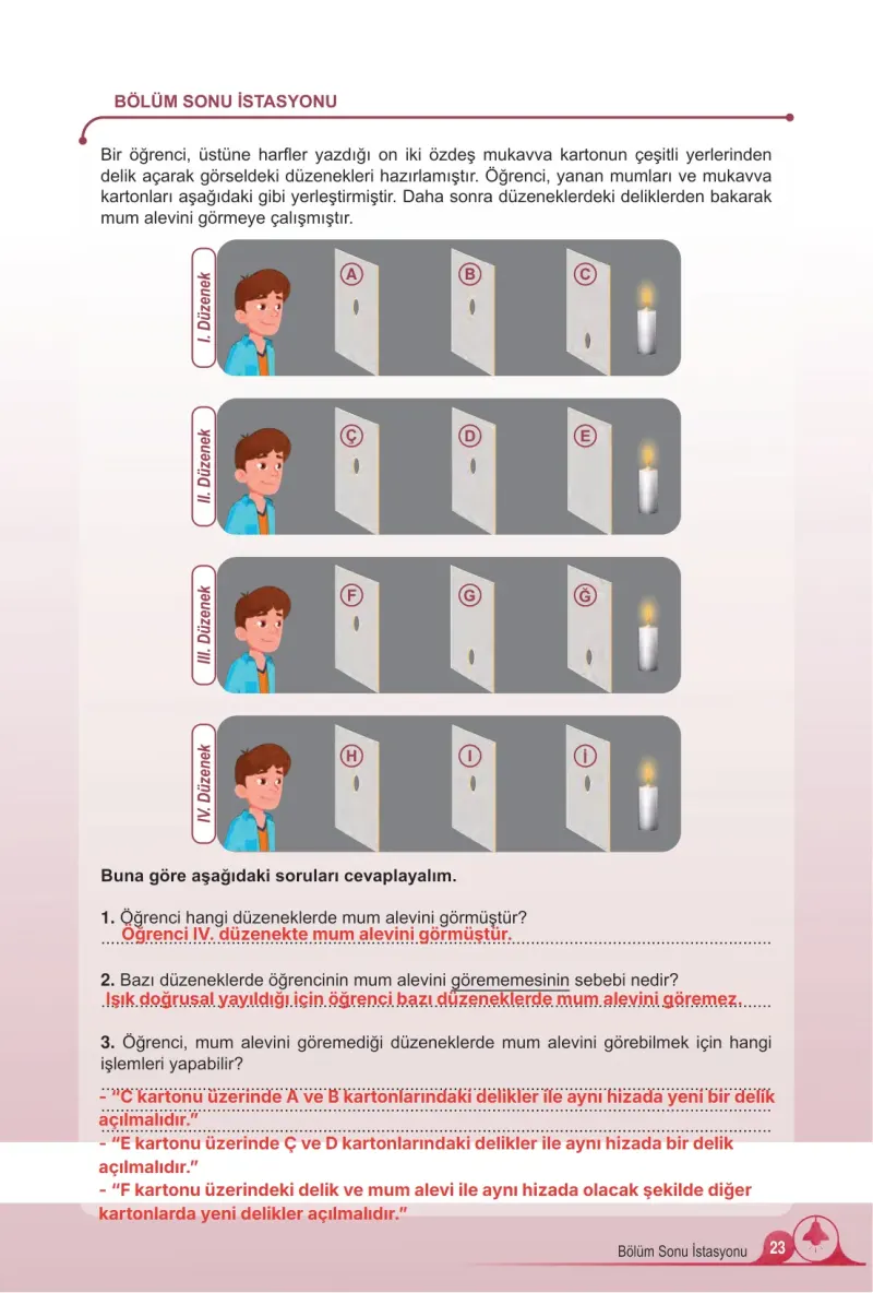 5. Sınıf Fen Bilimleri Ders Kitabı Cevapları Meb Yayınları 2. Kitap Sayfa 23 Çözüm Görseli