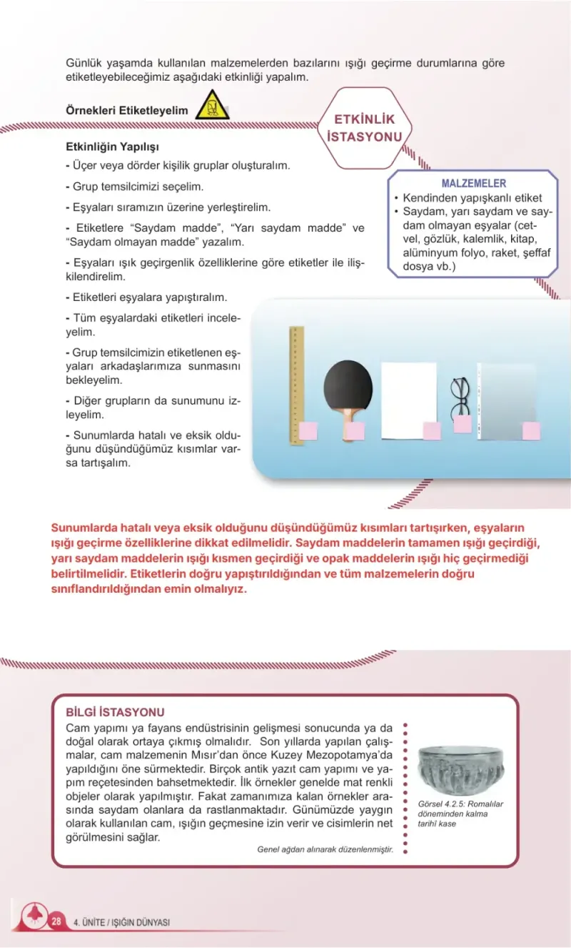5. Sınıf Fen Bilimleri Ders Kitabı Cevapları Meb Yayınları 2. Kitap Sayfa 28 Çözüm Görseli