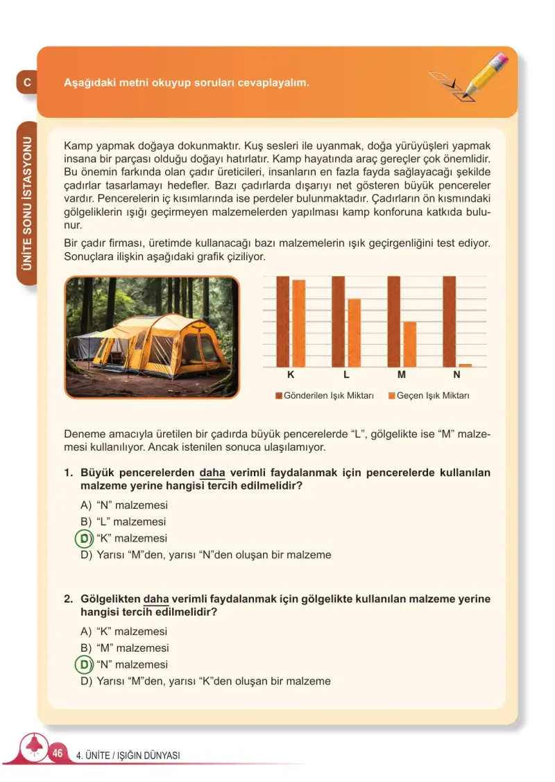 5. Sınıf Fen Bilimleri Ders Kitabı Cevapları Meb Yayınları 2. Kitap Sayfa 46 Çözüm Görseli