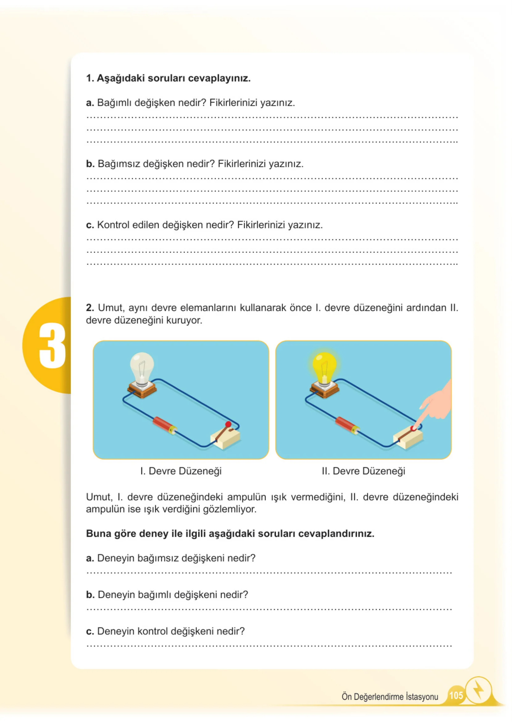 5. Sınıf Fen Bilimleri Ders Kitabı Cevapları Meb Yayınları 2. Kitap Sayfa 105