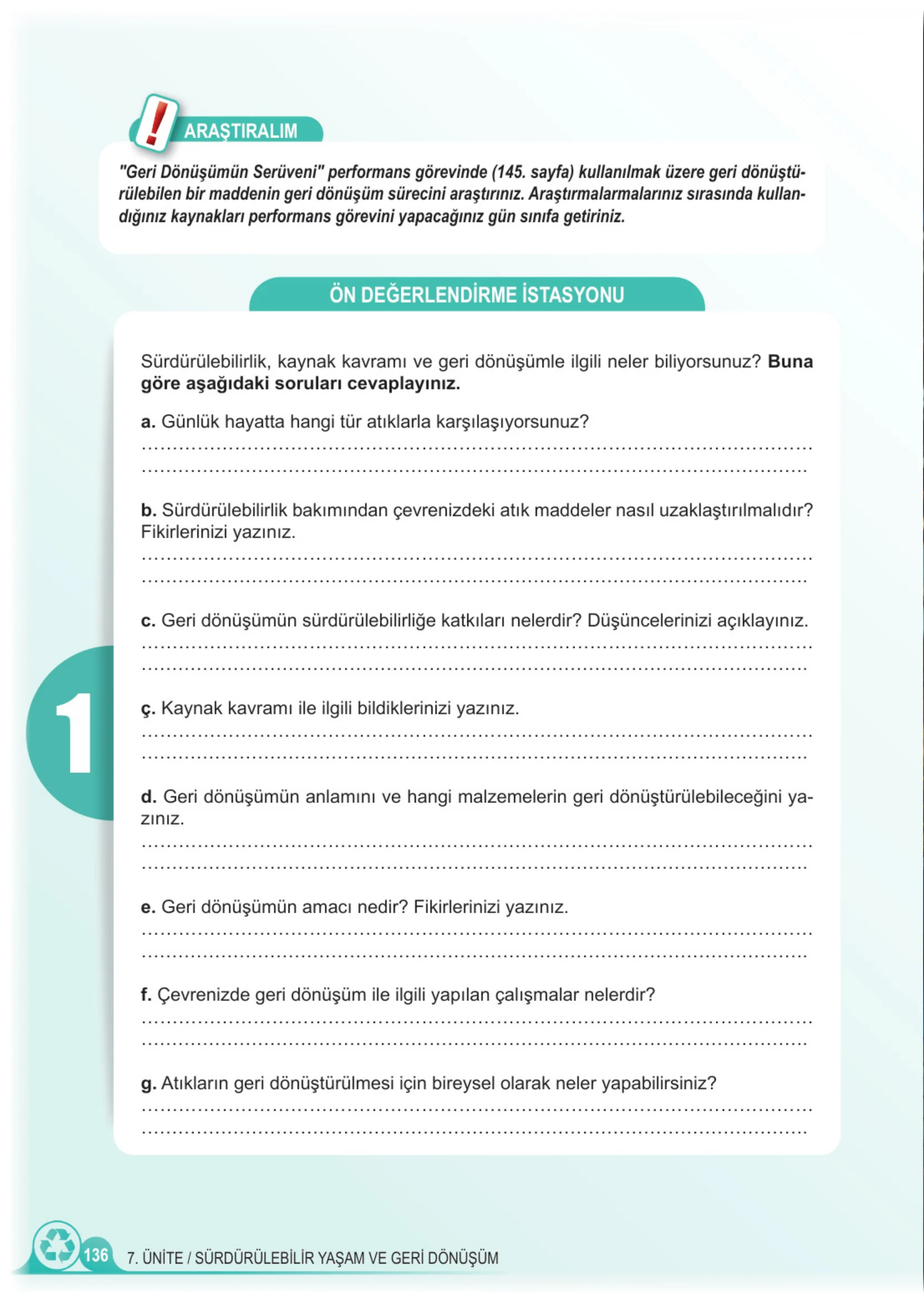 5. Sınıf Fen Bilimleri Ders Kitabı Cevapları Meb Yayınları 2. Kitap Sayfa 136