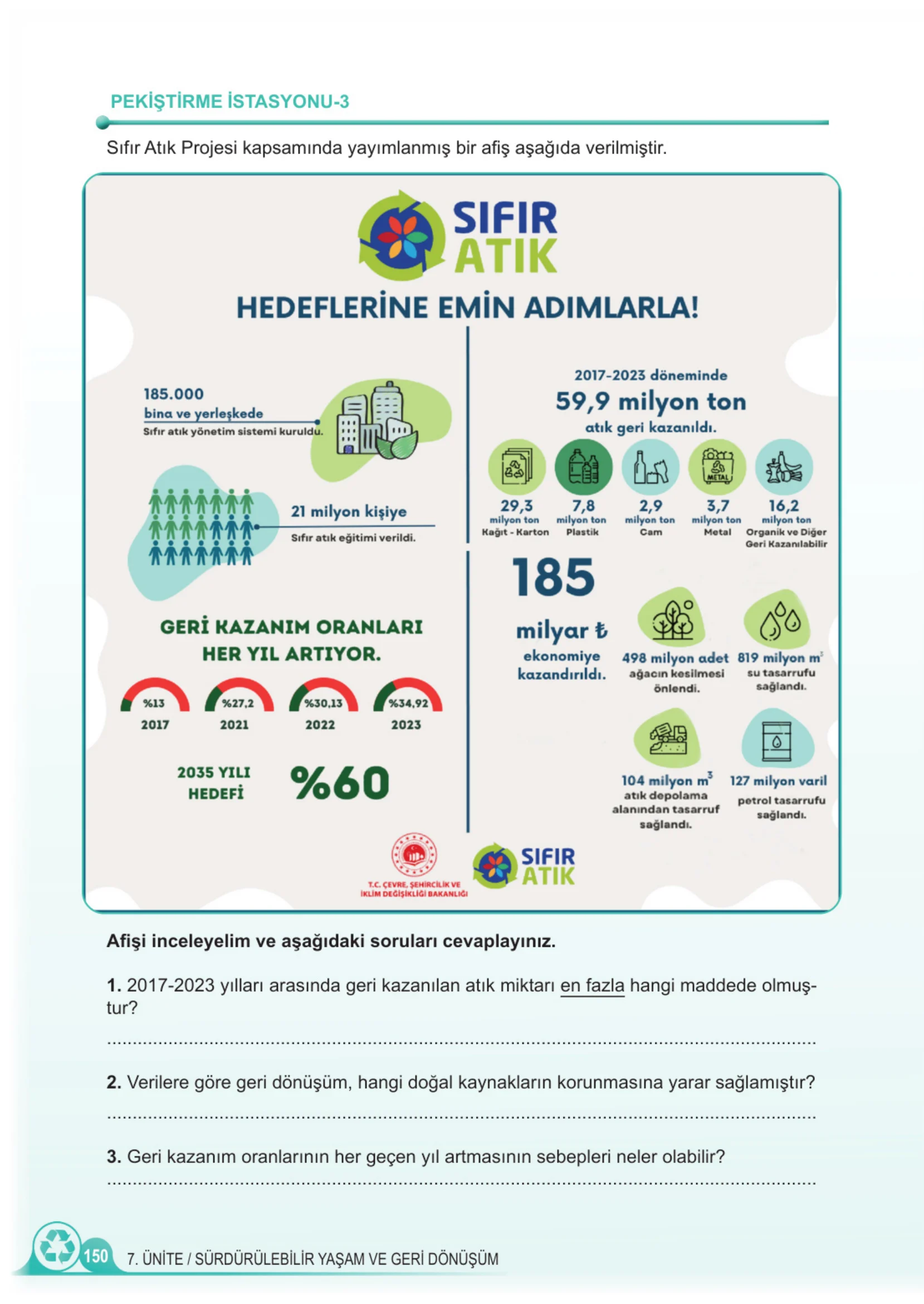 5. Sınıf Fen Bilimleri Ders Kitabı Cevapları Meb Yayınları 2. Kitap Sayfa 150