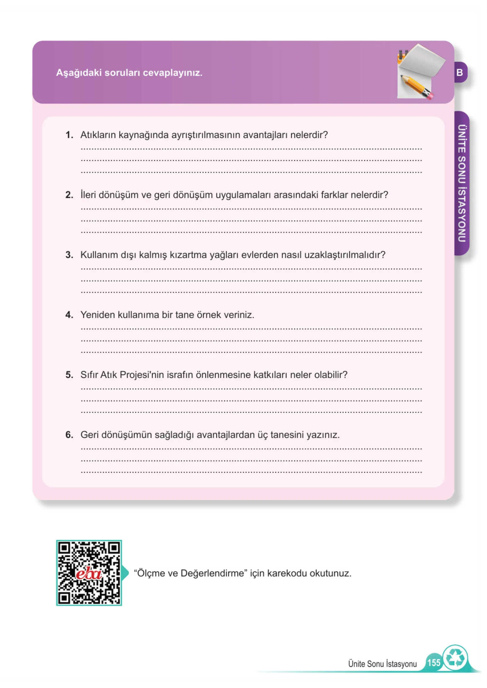 5. Sınıf Fen Bilimleri Ders Kitabı Cevapları Meb Yayınları 2. Kitap Sayfa 155
