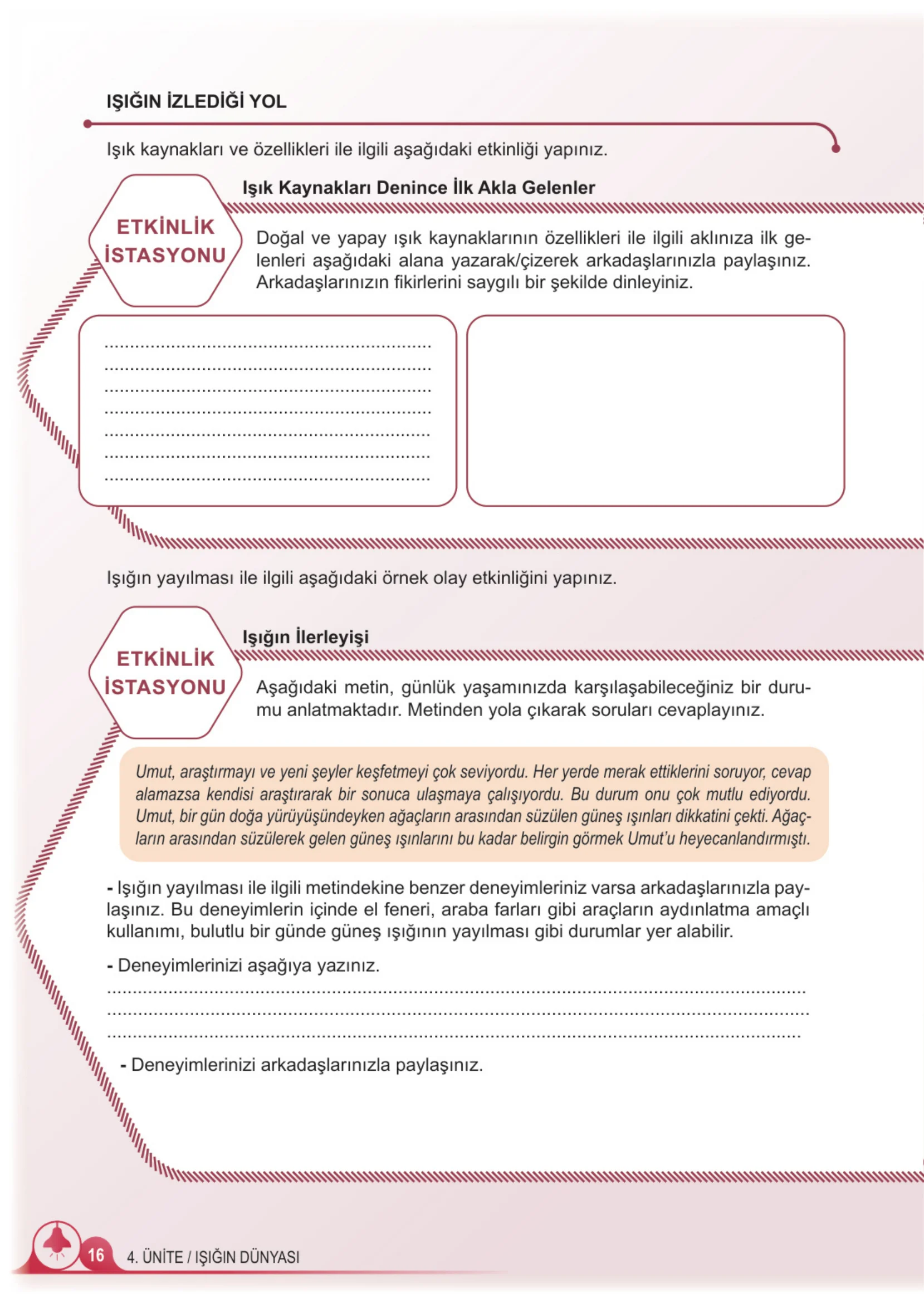5. Sınıf Fen Bilimleri Ders Kitabı Cevapları Meb Yayınları 2. Kitap Sayfa 16