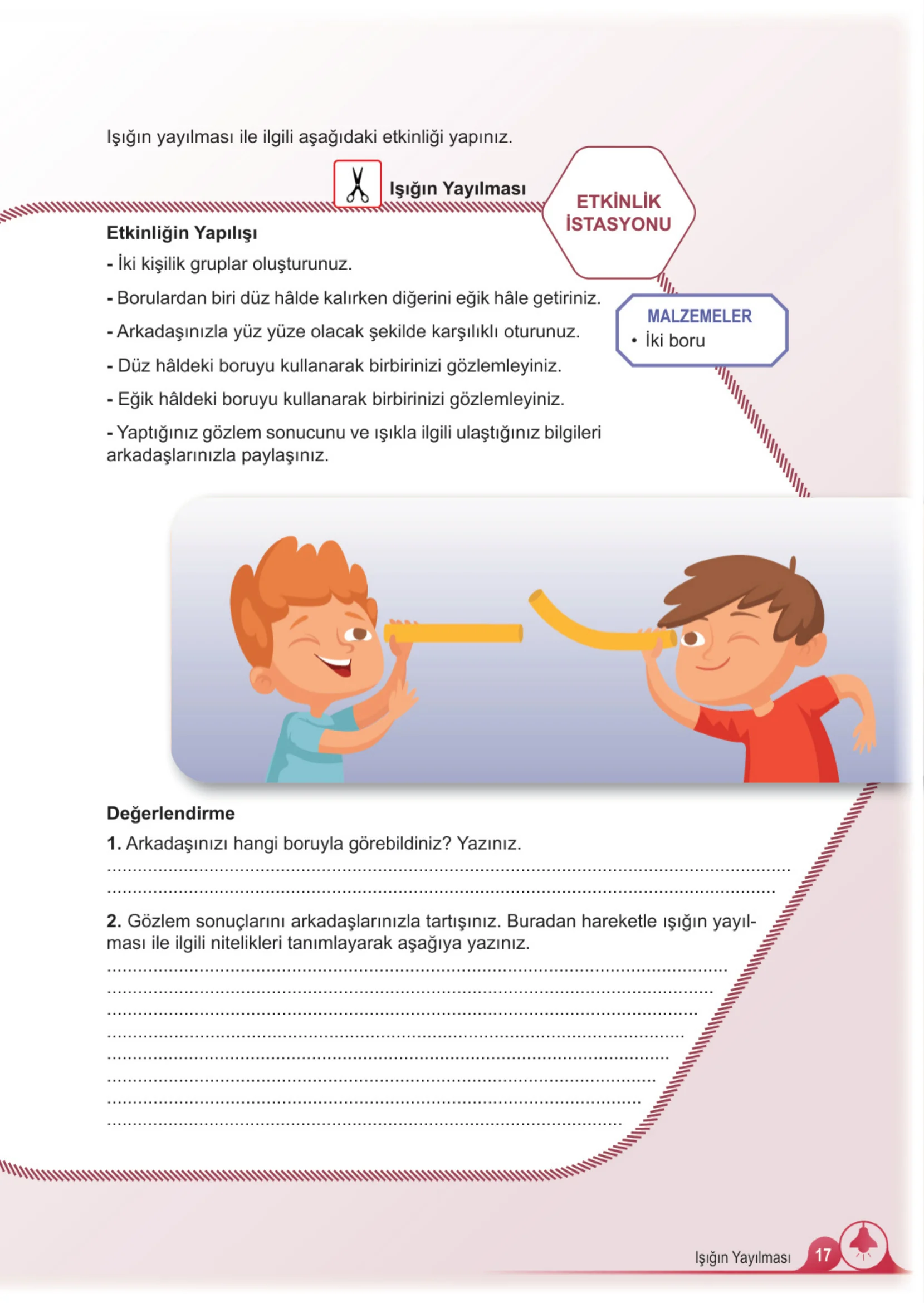 5. Sınıf Fen Bilimleri Ders Kitabı Cevapları Meb Yayınları 2. Kitap Sayfa 17