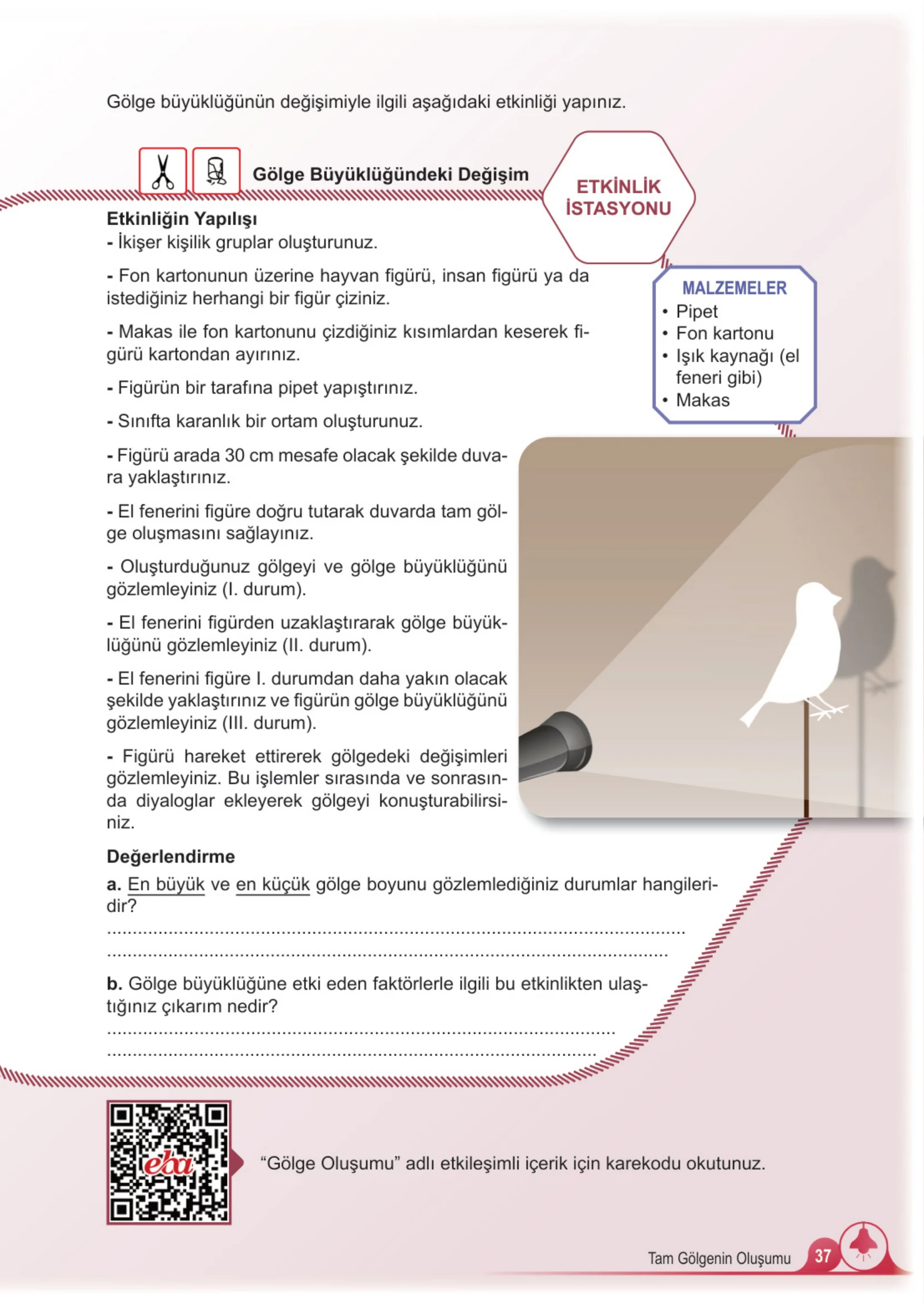 5. Sınıf Fen Bilimleri Ders Kitabı Cevapları Meb Yayınları 2. Kitap Sayfa 37