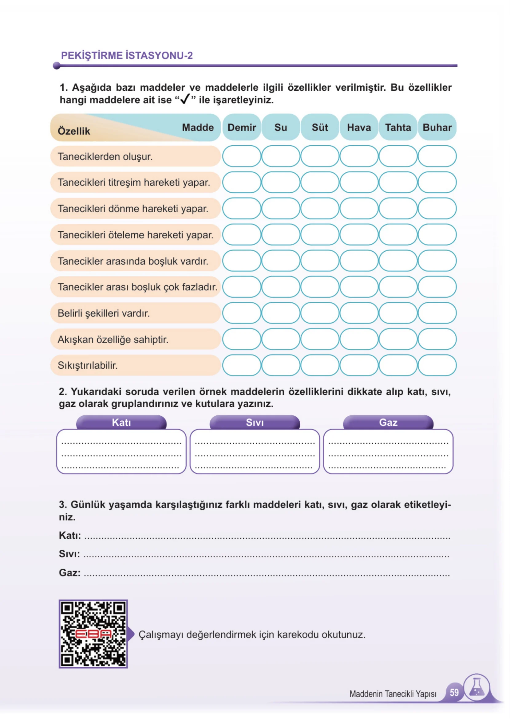 5. Sınıf Fen Bilimleri Ders Kitabı Cevapları Meb Yayınları 2. Kitap Sayfa 59