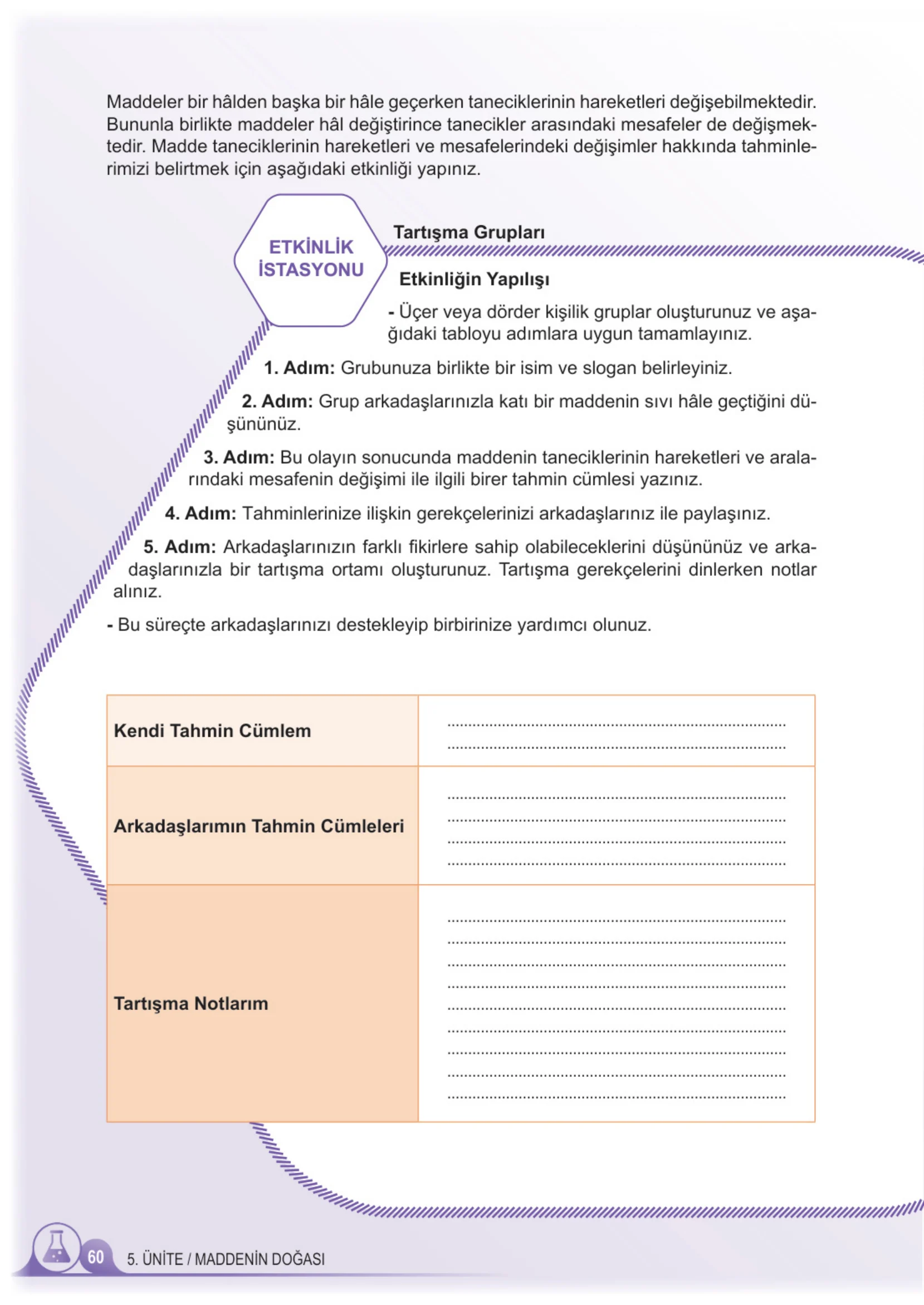 5. Sınıf Fen Bilimleri Ders Kitabı Cevapları Meb Yayınları 2. Kitap Sayfa 60