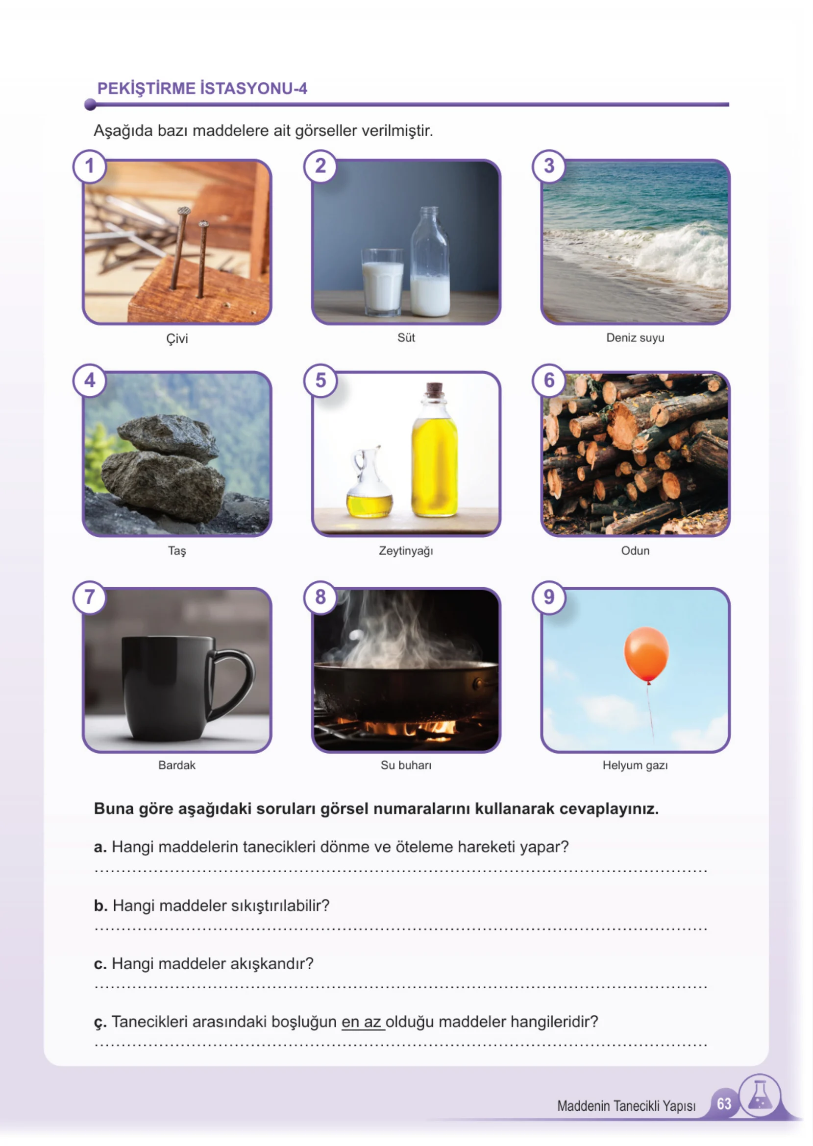 5. Sınıf Fen Bilimleri Ders Kitabı Cevapları Meb Yayınları 2. Kitap Sayfa 63
