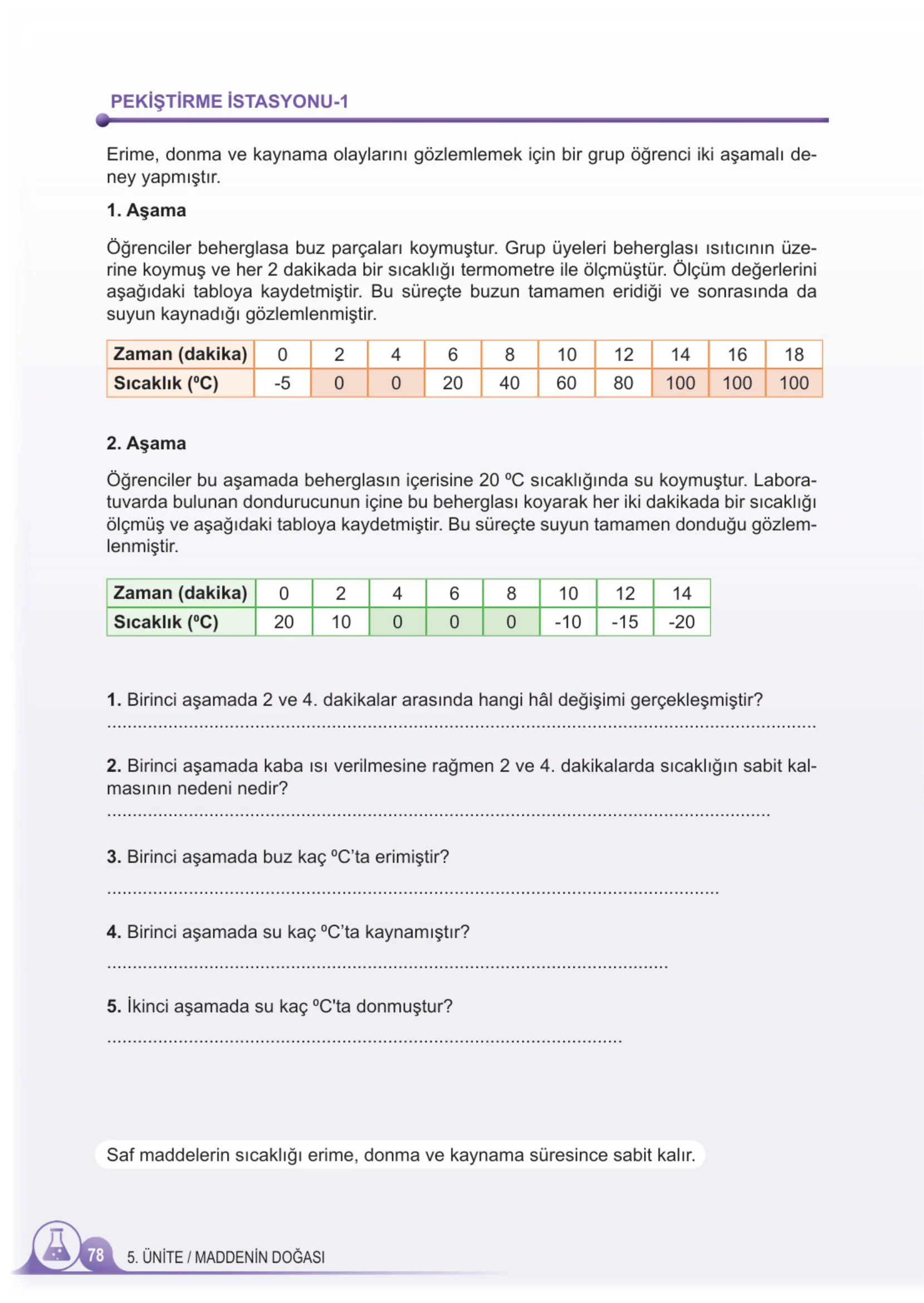 5. Sınıf Fen Bilimleri Ders Kitabı Cevapları Meb Yayınları 2. Kitap Sayfa 78