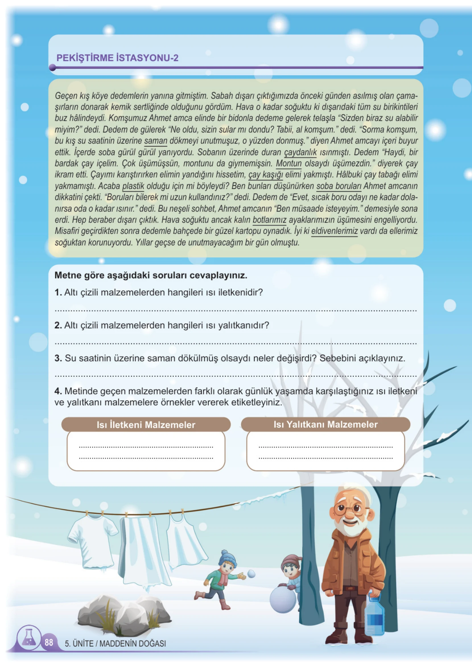 5. Sınıf Fen Bilimleri Ders Kitabı Cevapları Meb Yayınları 2. Kitap Sayfa 88