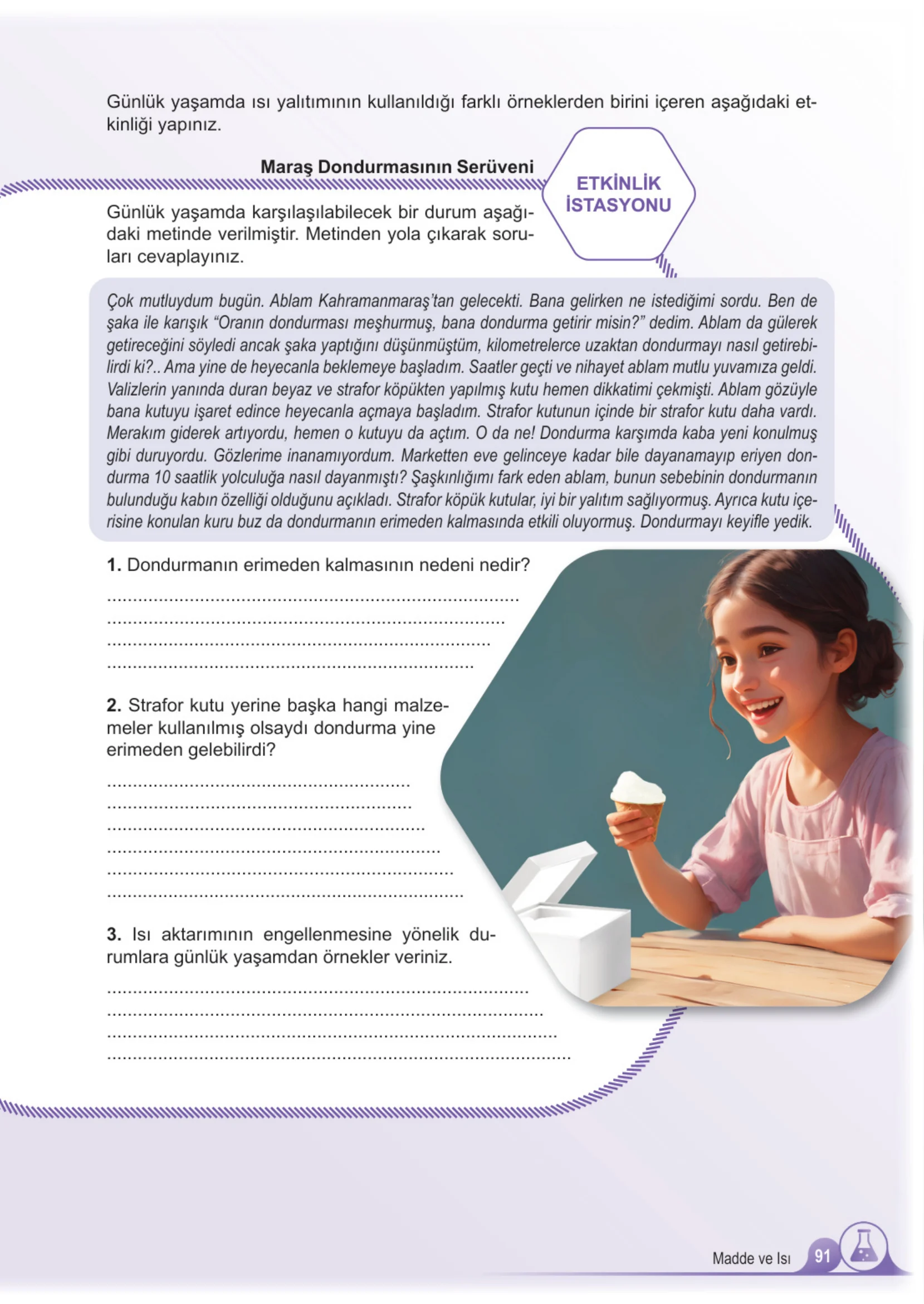 5. Sınıf Fen Bilimleri Ders Kitabı Cevapları Meb Yayınları 2. Kitap Sayfa 91