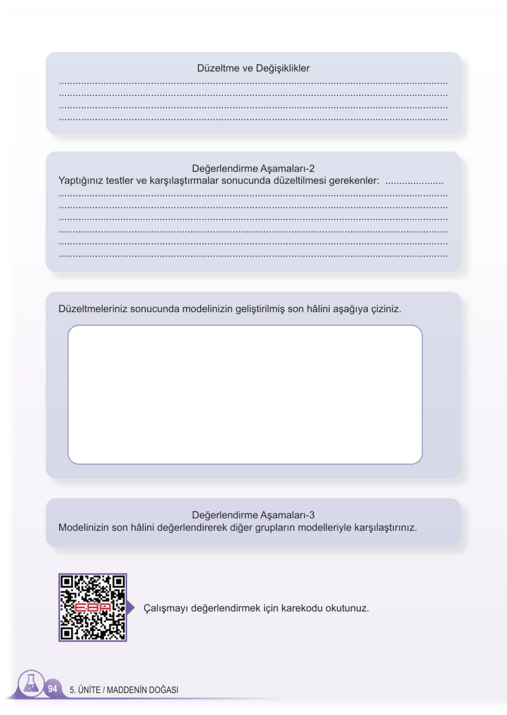 5. Sınıf Fen Bilimleri Ders Kitabı Cevapları Meb Yayınları 2. Kitap Sayfa 94