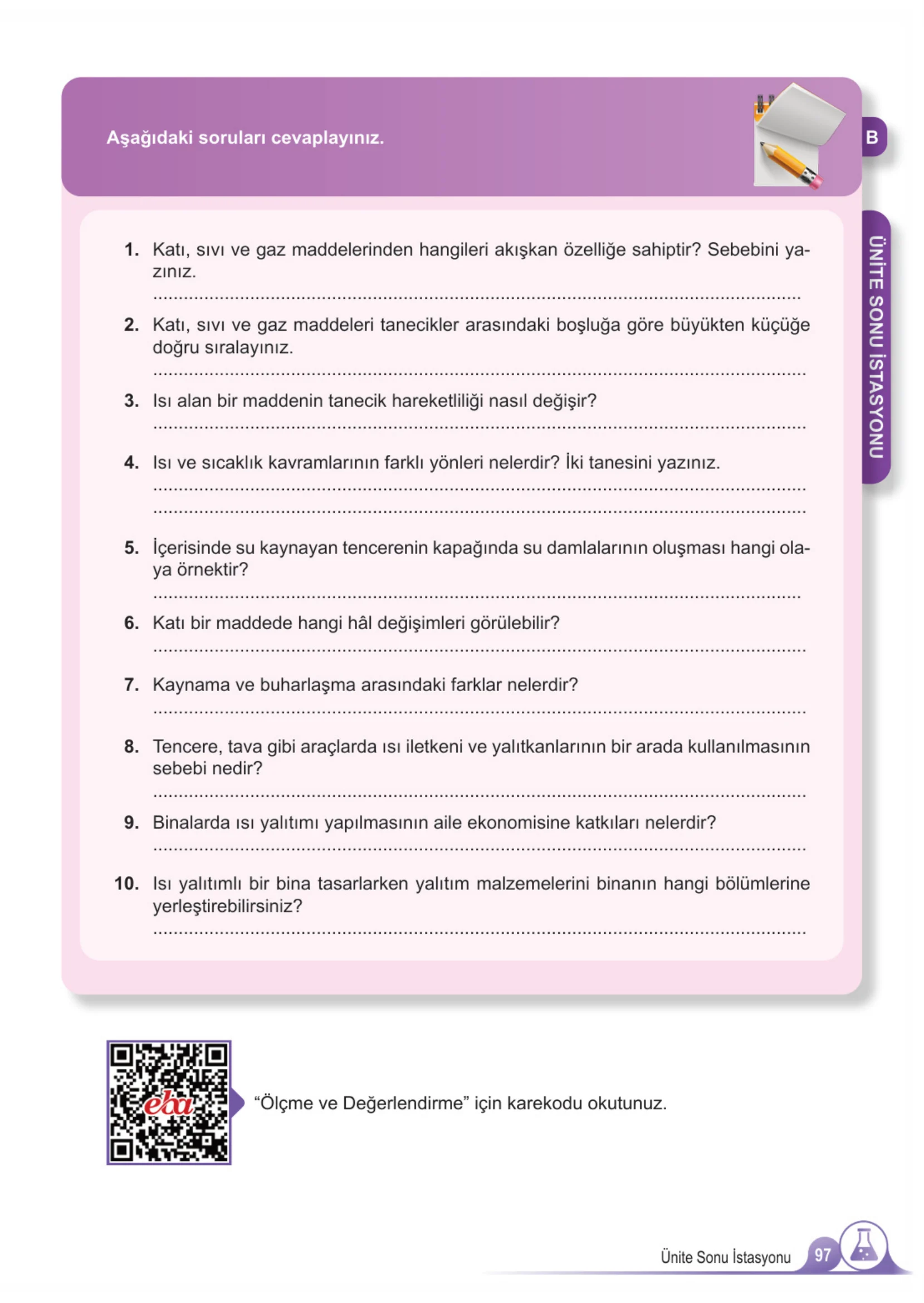 5. Sınıf Fen Bilimleri Ders Kitabı Cevapları Meb Yayınları 2. Kitap Sayfa 97
