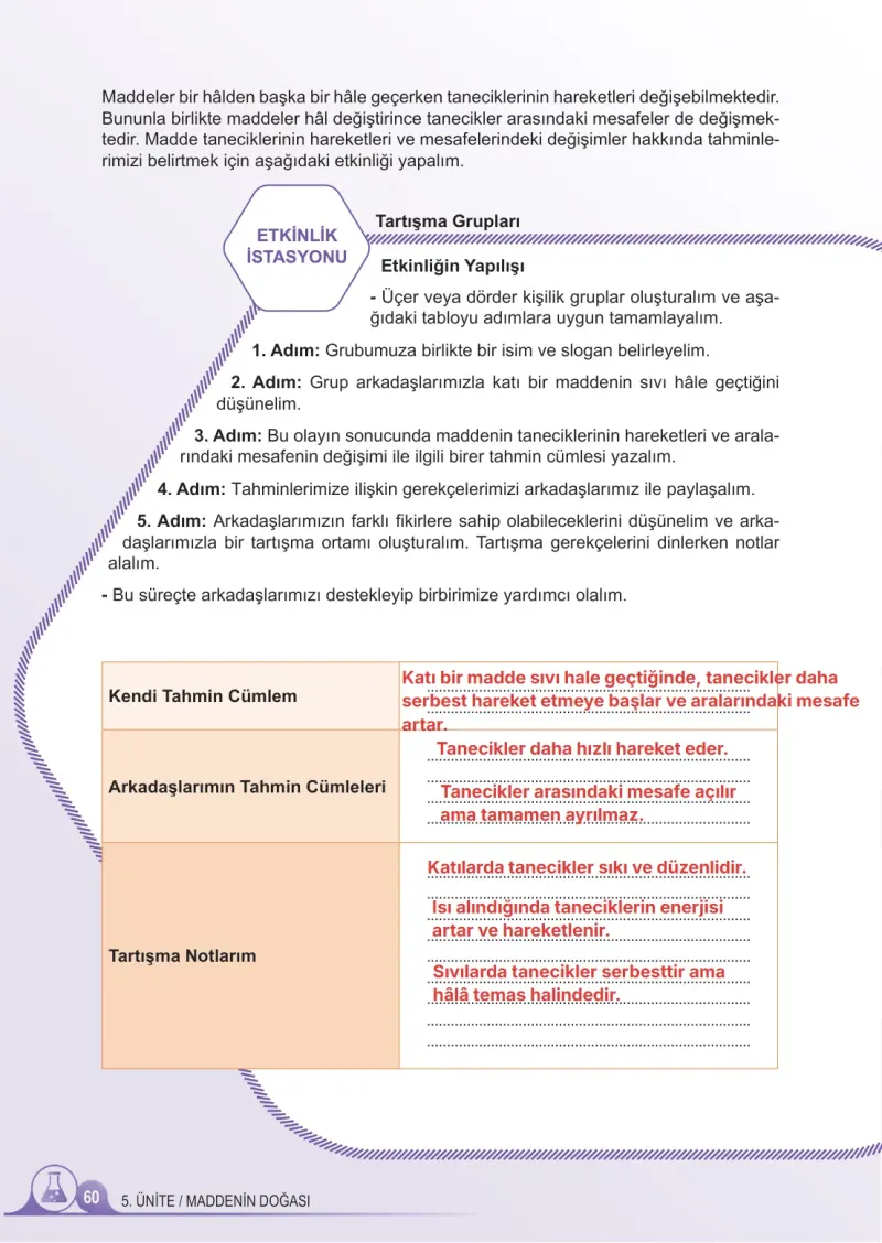 5. Sınıf Fen Bilimleri Ders Kitabı Cevapları Meb Yayınları 2. Kitap Sayfa 60 Çözüm Görseli