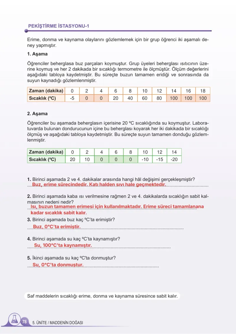 5. Sınıf Fen Bilimleri Ders Kitabı Cevapları Meb Yayınları 2. Kitap Sayfa 78 Çözüm Görseli