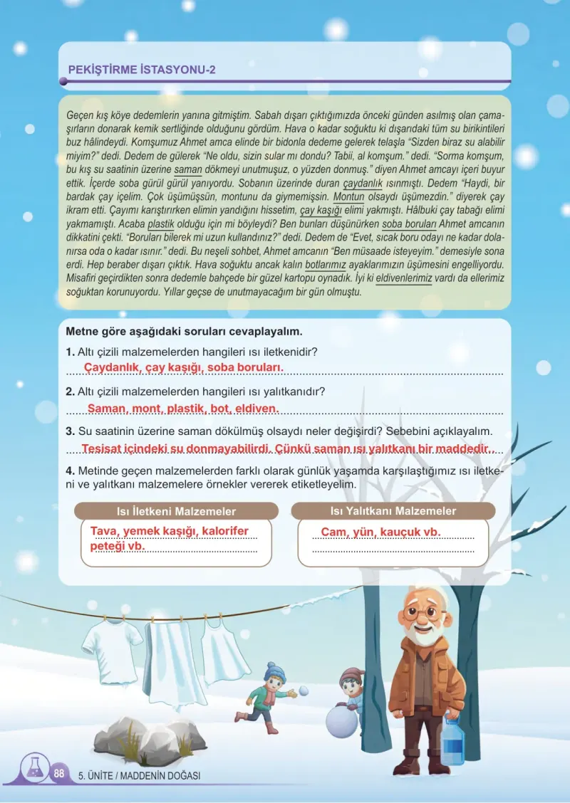 5. Sınıf Fen Bilimleri Ders Kitabı Cevapları Meb Yayınları 2. Kitap Sayfa 88 Çözüm Görseli