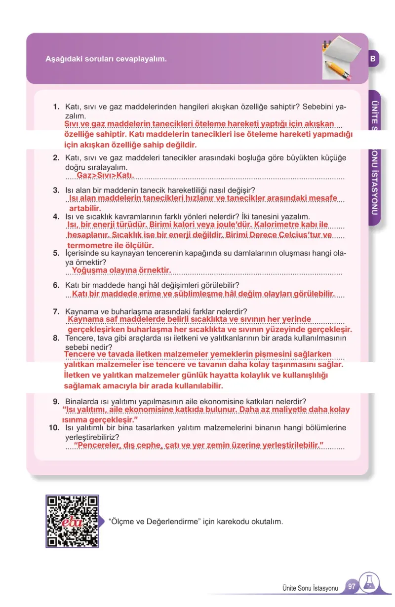 5. Sınıf Fen Bilimleri Ders Kitabı Cevapları Meb Yayınları 2. Kitap Sayfa 97 Çözüm Görseli