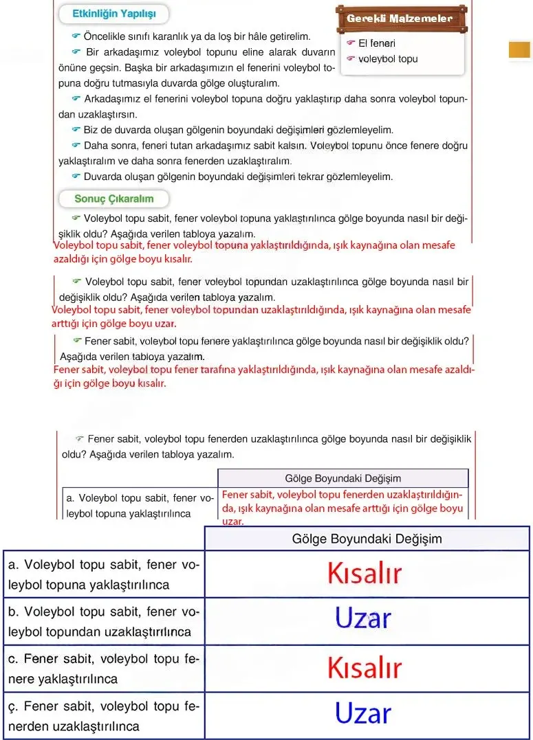 5. Sınıf Fen Bilimleri Ders Kitabı Cevapları SDR Dİkey Yayınları Sayfa 135 Çözüm Görseli