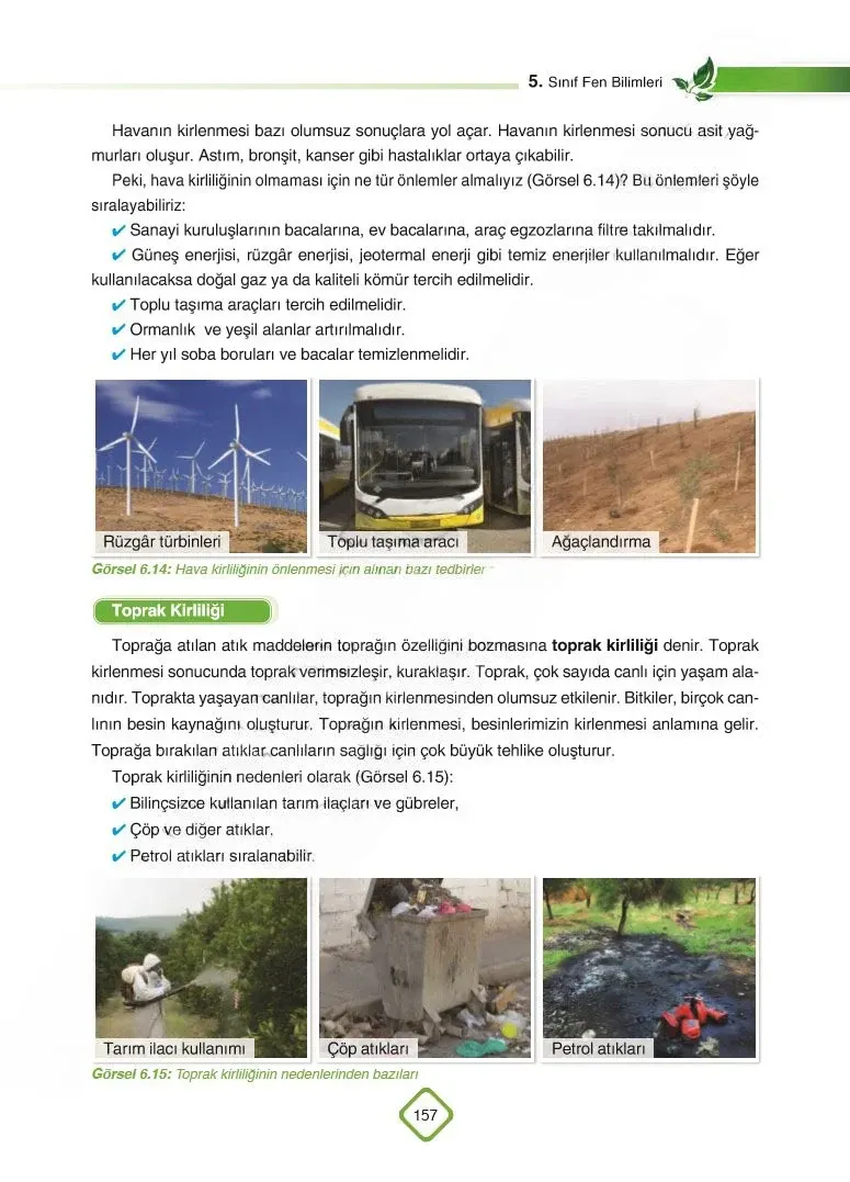 5. Sınıf Fen Bilimleri Ders Kitabı Cevapları SDR Dİkey Yayınları Sayfa 157 Çözüm Görseli