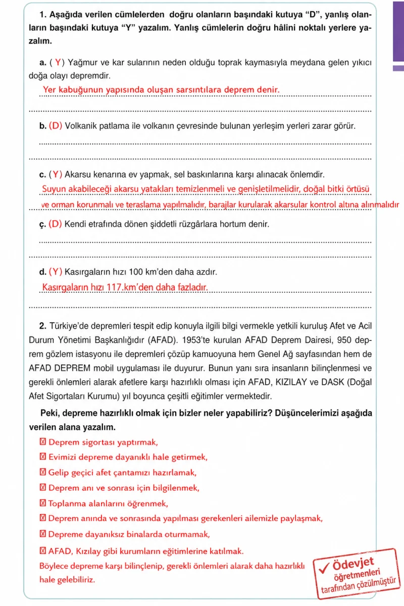 5. Sınıf Fen Bilimleri Ders Kitabı Cevapları SDR Dİkey Yayınları Sayfa 170 Çözüm Görseli