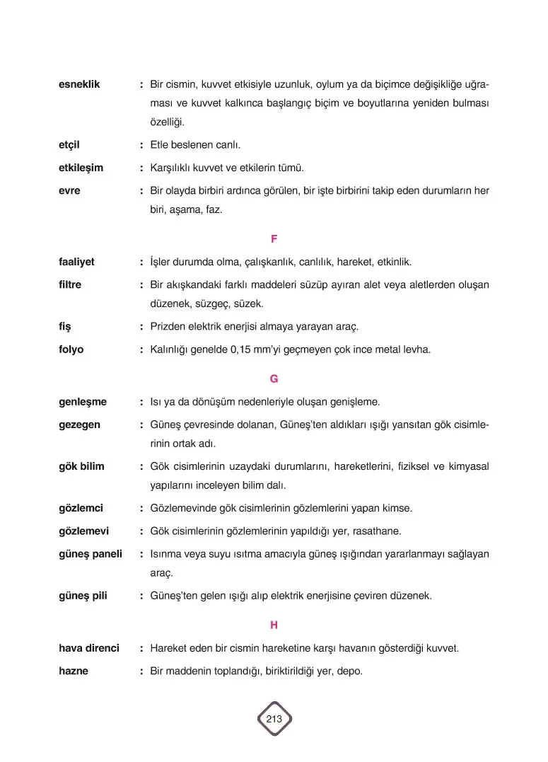 5. Sınıf Fen Bilimleri Ders Kitabı Cevapları SDR Dİkey Yayınları Sayfa 213 Çözüm Görseli