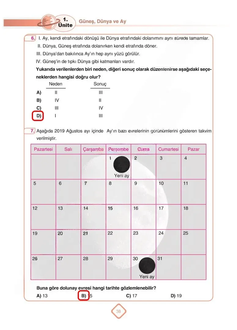 5. Sınıf Fen Bilimleri Ders Kitabı Cevapları SDR Dİkey Yayınları Sayfa 38 Çözüm Görseli