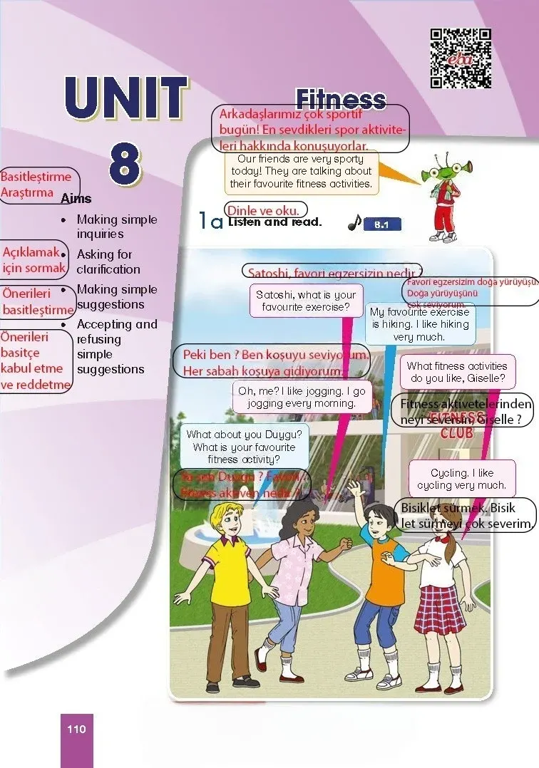 5. Sınıf İngilizce Ders Kitabı Cevapları Başaran Yayınları Sayfa 110 Çözüm Görseli