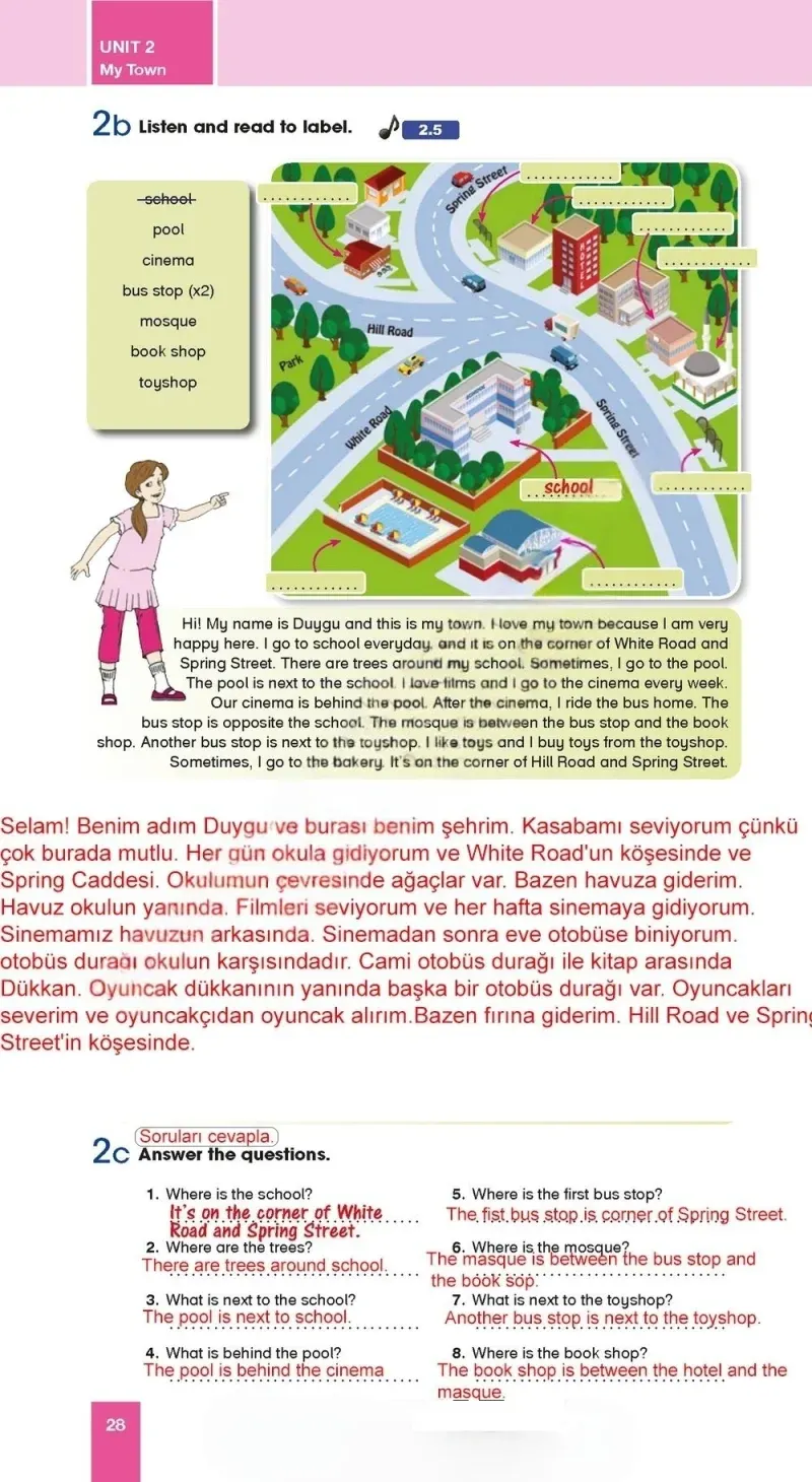5. Sınıf İngilizce Ders Kitabı Cevapları Başaran Yayınları Sayfa 28 Çözüm Görseli