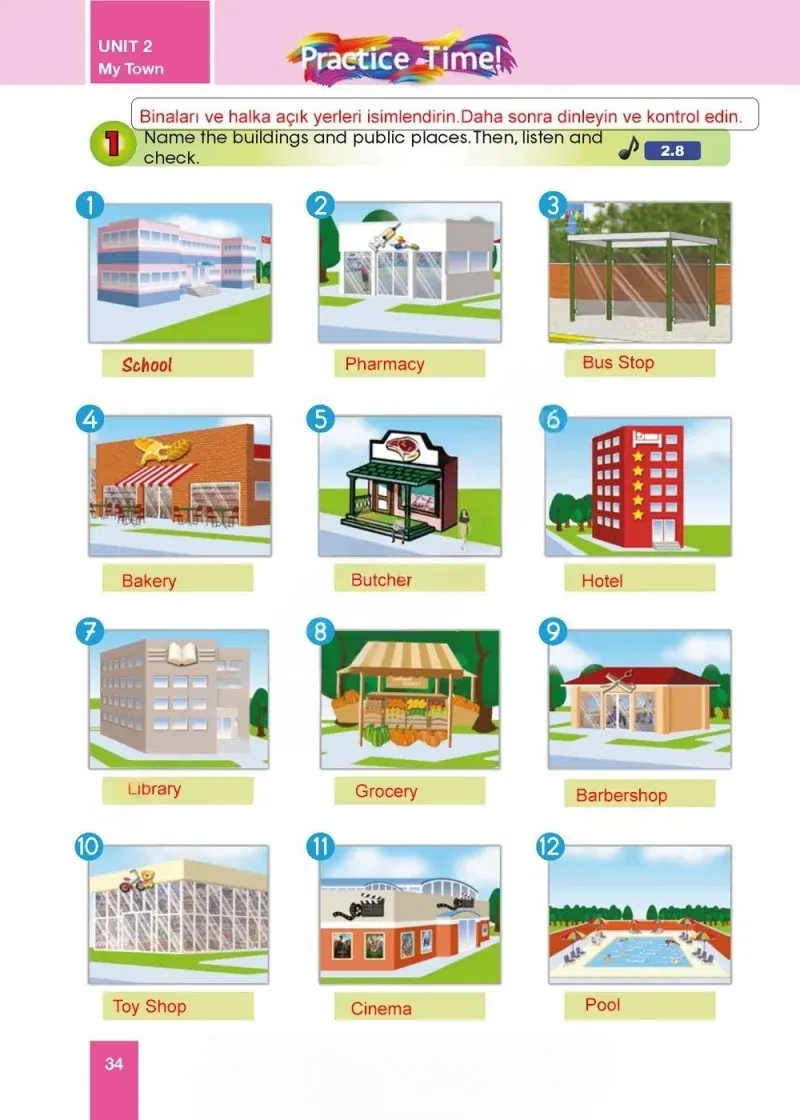 5. Sınıf İngilizce Ders Kitabı Cevapları Başaran Yayınları Sayfa 34 Çözüm Görseli