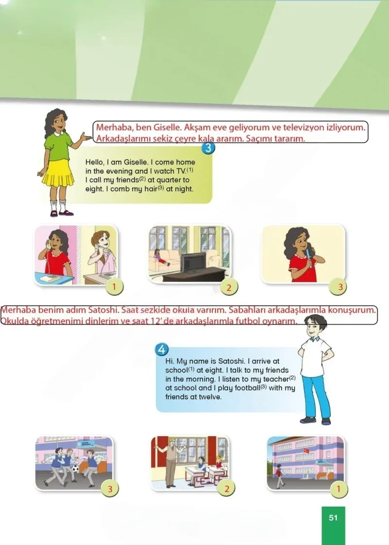 5. Sınıf İngilizce Ders Kitabı Cevapları Başaran Yayınları Sayfa 51 Çözüm Görseli