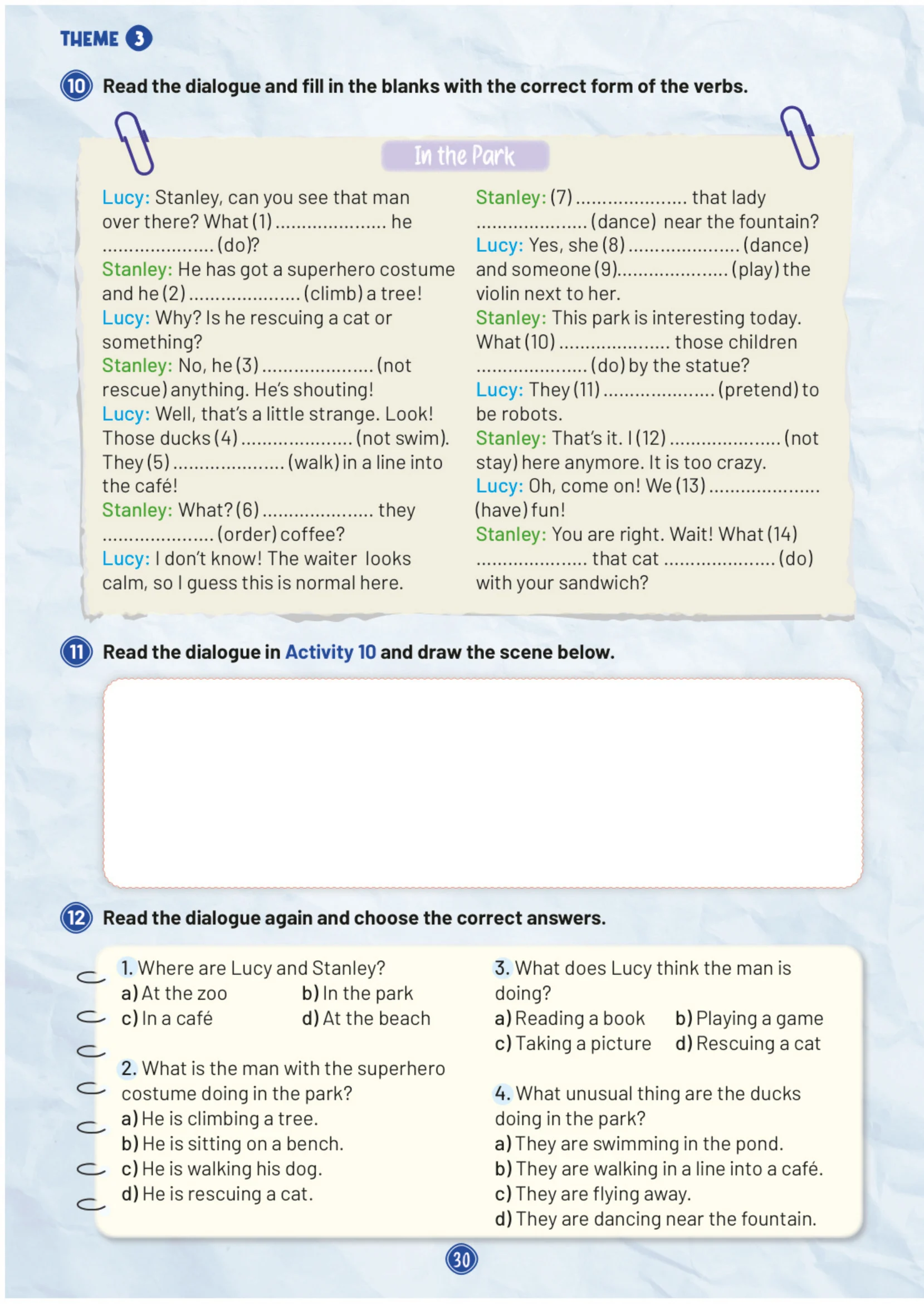 5. Sınıf İngilizce Ders Kitabı Cevapları Çoklu Yabancı Dil Eğitim Modeli Meb Yayınları Çalışma Kitabı 1. Kitap Sayfa 30