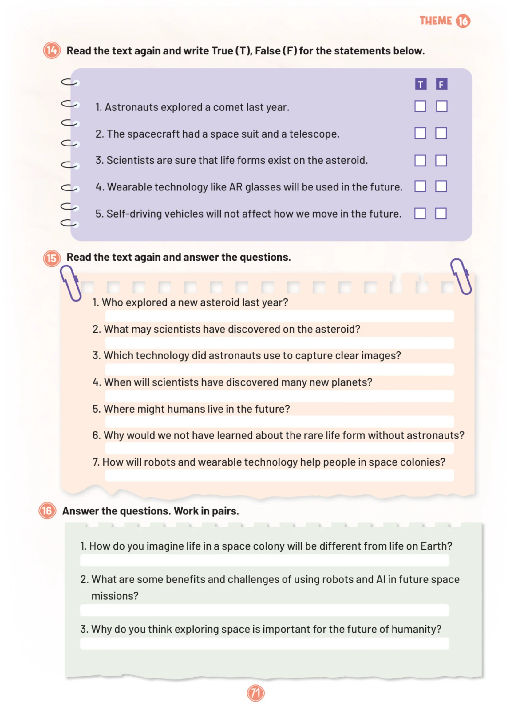 5. Sınıf İngilizce Ders Kitabı Cevapları Çoklu Yabancı Dil Eğitim Modeli Meb Yayınları Çalışma Kitabı 2. Kitap Sayfa 71