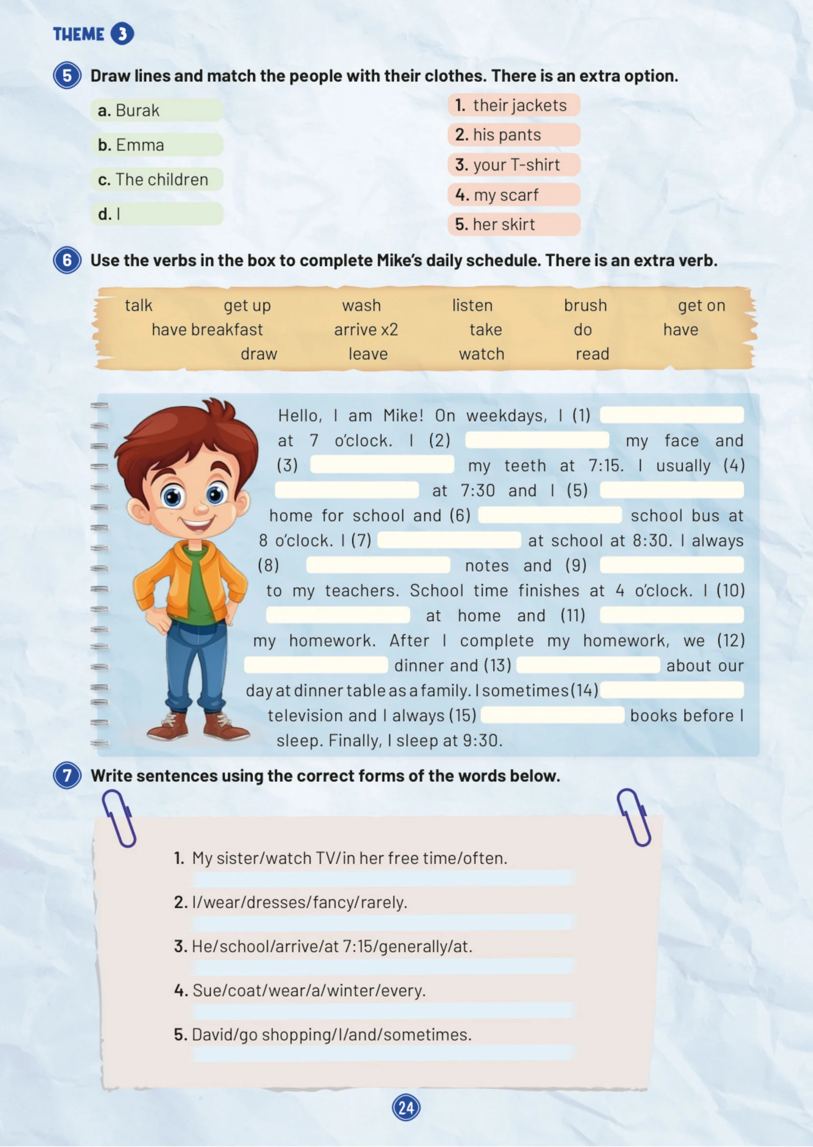 5. Sınıf İngilizce Ders Kitabı Cevapları Meb Yayınları Çalışma Kitabı Sayfa 24
