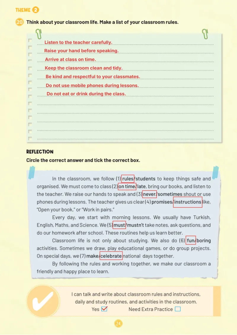 5. Sınıf İngilizce Ders Kitabı Cevapları Meb Yayınları Work Book 1. Kitap Sayfa 24 Çözüm Görseli