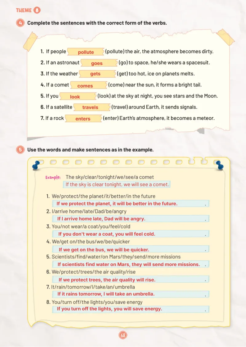 5. Sınıf İngilizce Ders Kitabı Cevapları Meb Yayınları Work Book 1. Kitap Sayfa 68 Çözüm Görseli