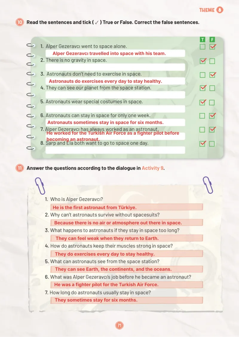 5. Sınıf İngilizce Ders Kitabı Cevapları Meb Yayınları Work Book 1. Kitap Sayfa 71 Çözüm Görseli