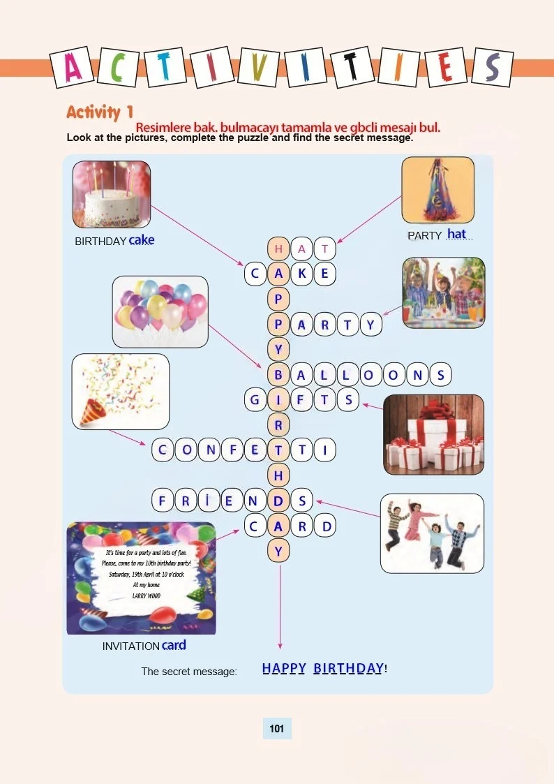 5. Sınıf İngilizce Ders Kitabı Cevapları Özgün Yayınları Sayfa 101 Çözüm Görseli