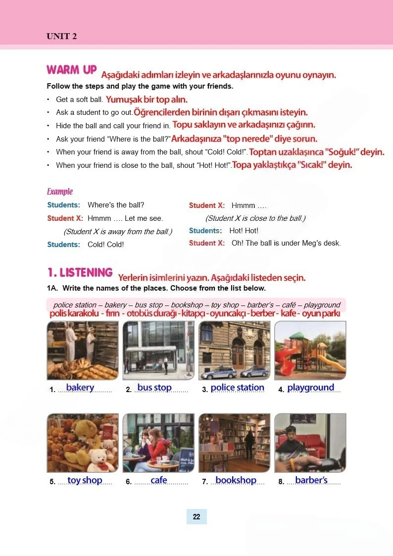5. Sınıf İngilizce Ders Kitabı Cevapları Özgün Yayınları Sayfa 22 Çözüm Görseli