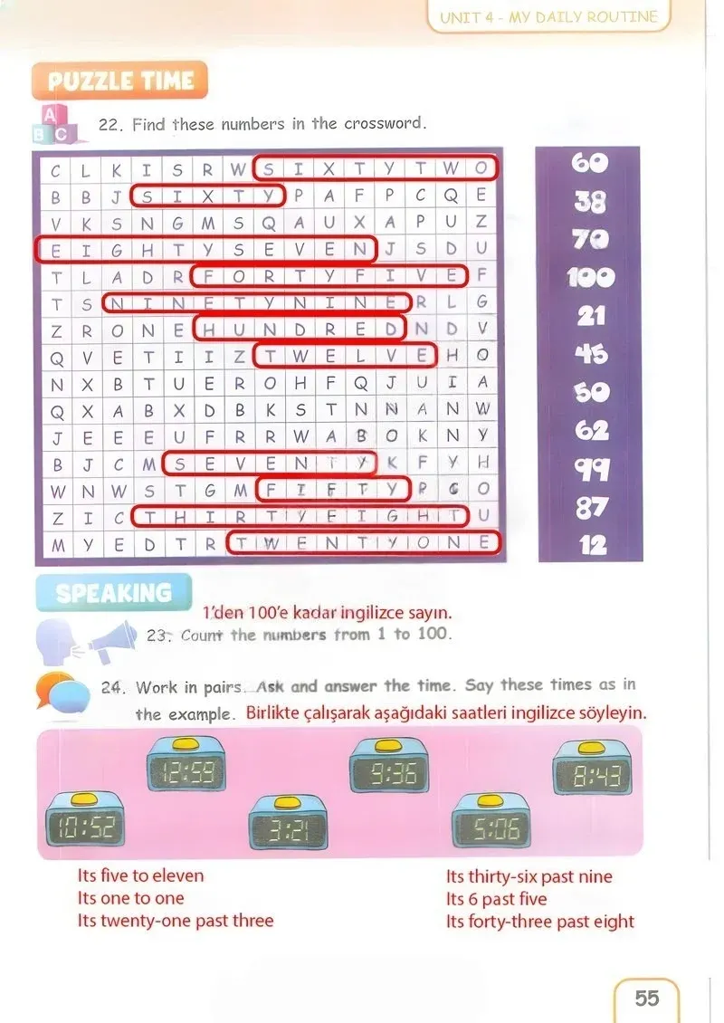 5. Sınıf İngilizce Ders Kitabı Cevapları Pasifik Yayınları Sayfa 55 Çözüm Görseli