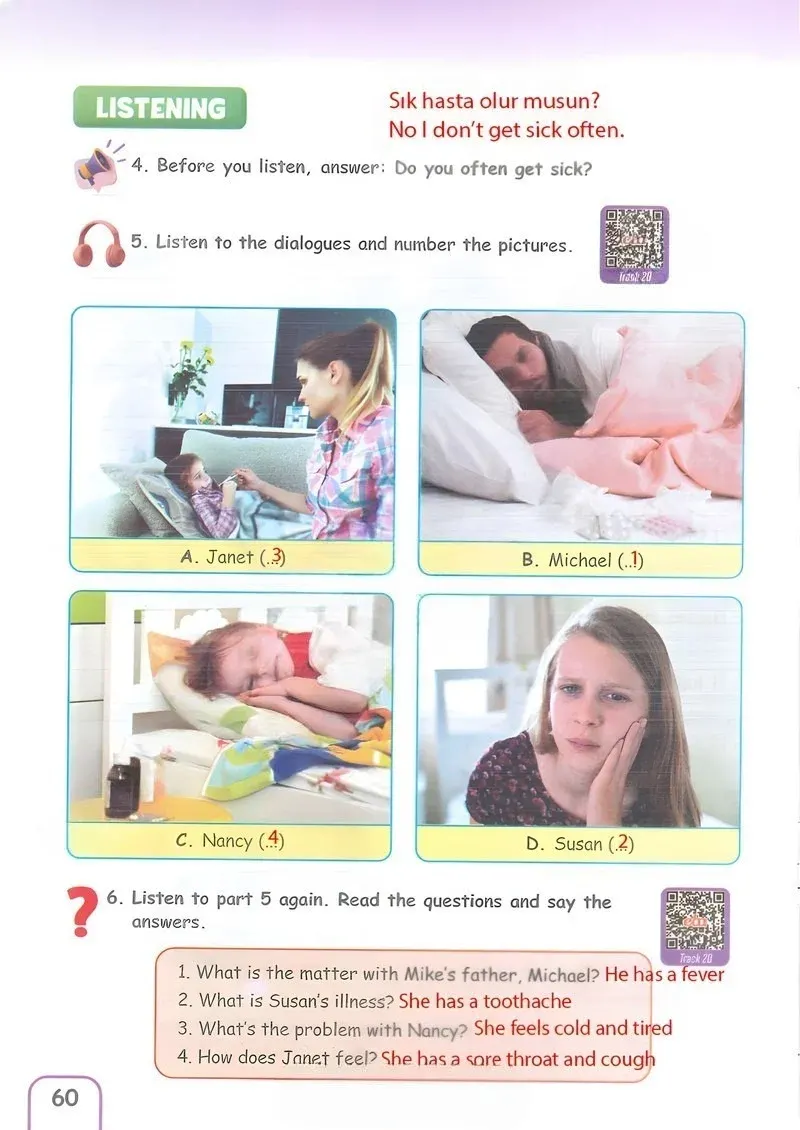 5. Sınıf İngilizce Ders Kitabı Cevapları Pasifik Yayınları Sayfa 60 Çözüm Görseli