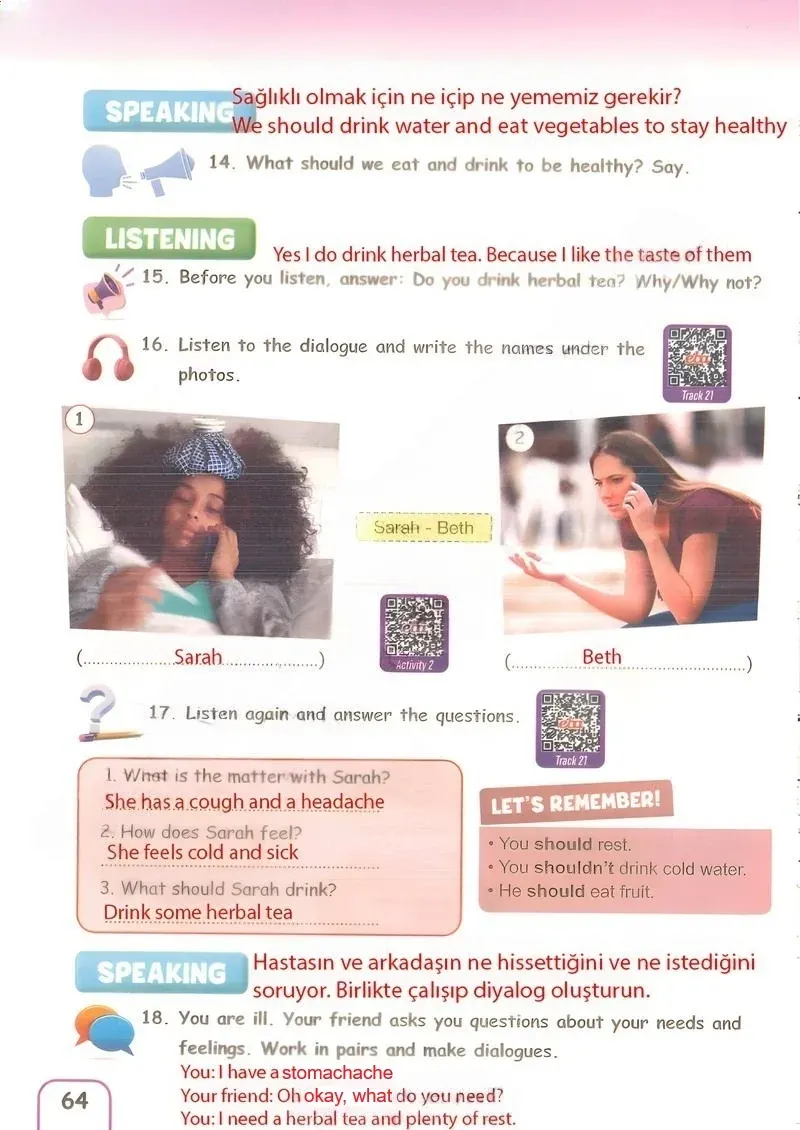 5. Sınıf İngilizce Ders Kitabı Cevapları Pasifik Yayınları Sayfa 64 Çözüm Görseli