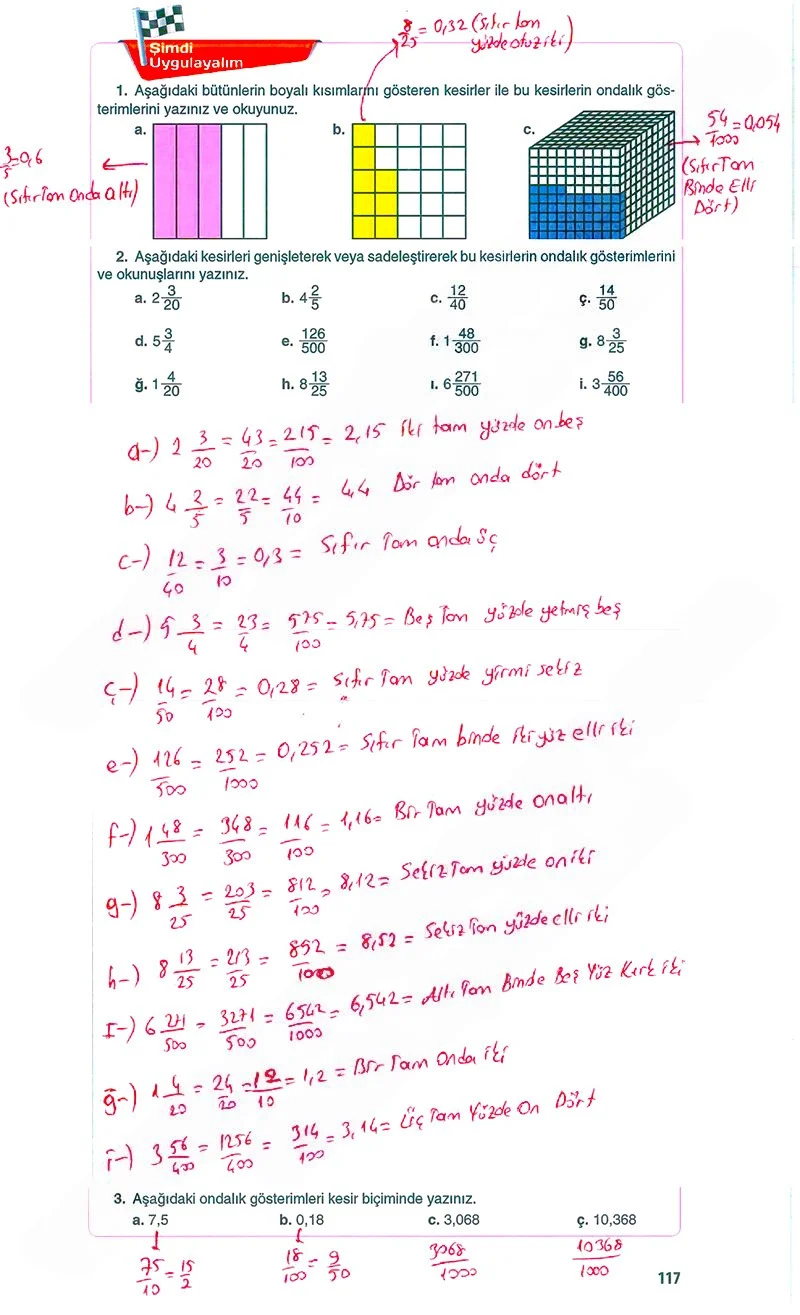 5. Sınıf Matematik Ders Kitabı Cevapları Koza Yayınları Sayfa 117 Çözüm Görseli