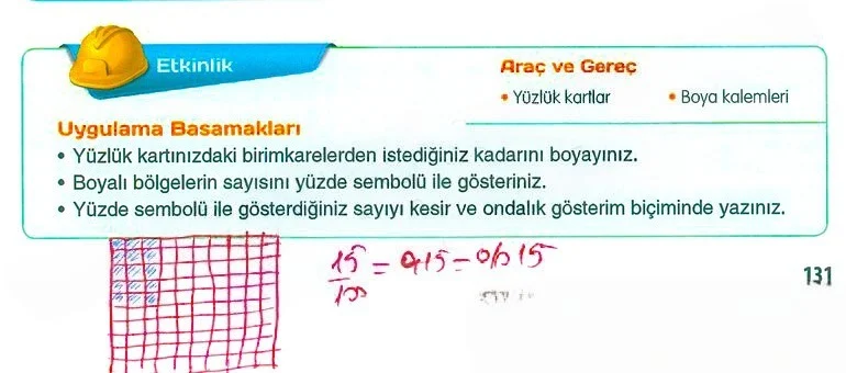 5. Sınıf Matematik Ders Kitabı Cevapları Koza Yayınları Sayfa 131 Çözüm Görseli