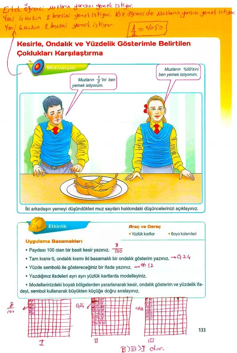 5. Sınıf Matematik Ders Kitabı Cevapları Koza Yayınları Sayfa 133 Çözüm Görseli